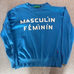 Blue with cream masculin feminin